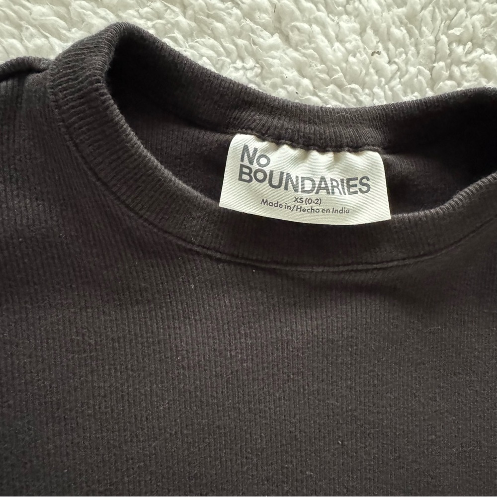No Boundaries Women’s Maxi Dress Black Size X-Small Ribbed Short Sleeves - Picture 4 of 9